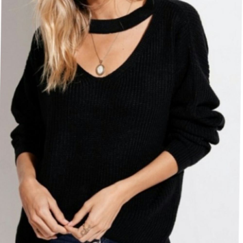 Open Cut Out Sweater